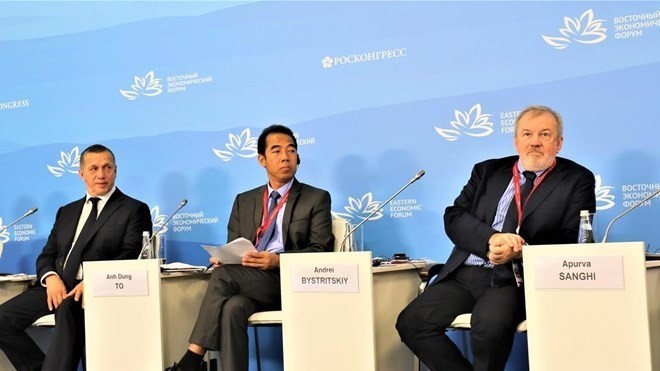 Deputy Foreign Minister To Anh Dung (centre) at the seminar (Photo: VNA)
