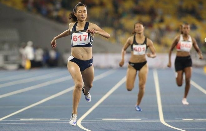 Vietnamese sprinter Le Tu Chinh (no. 617) is the defending SEA Games champion in the women’s 100m and 200m dash events.