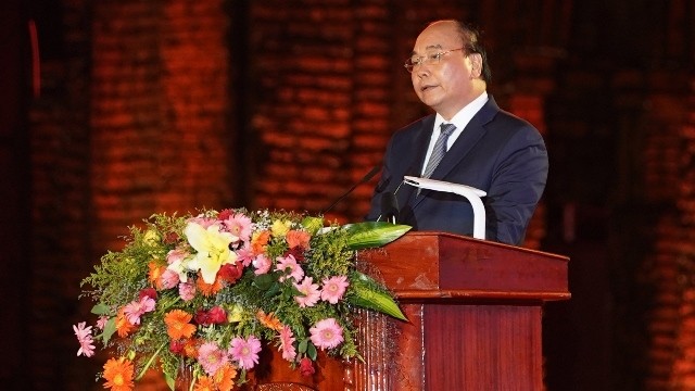 Prime Minister Nguyen Xuan Phuc speaking at the ceremony (Photo: VGP)