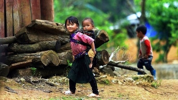 Ethnic minority children in the northwestern province of Dien Bien (Photo: VNA)