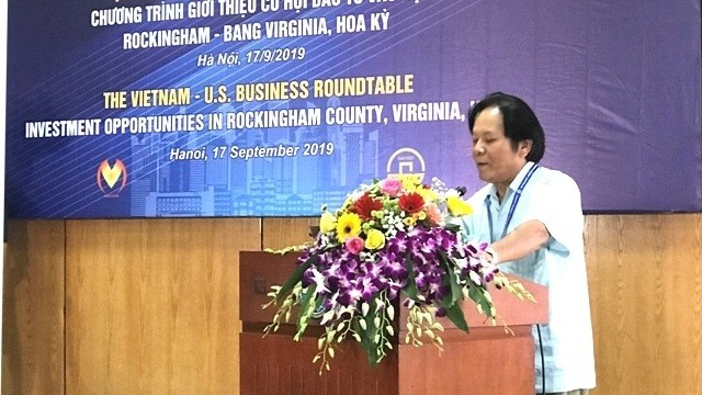 Vietnamese Ambassador to the US Nguyen Tam Chien speaking at the event. (Photo: dangcongsan.vn)