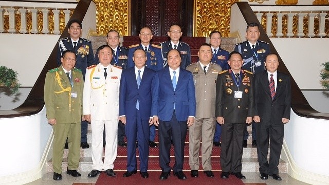 Prime Minister Nguyen Xuan Phuc (first row, fourth from left) and heads of delegations to ASEANAPOL 39 (Photo: NDO/Tran Hai)