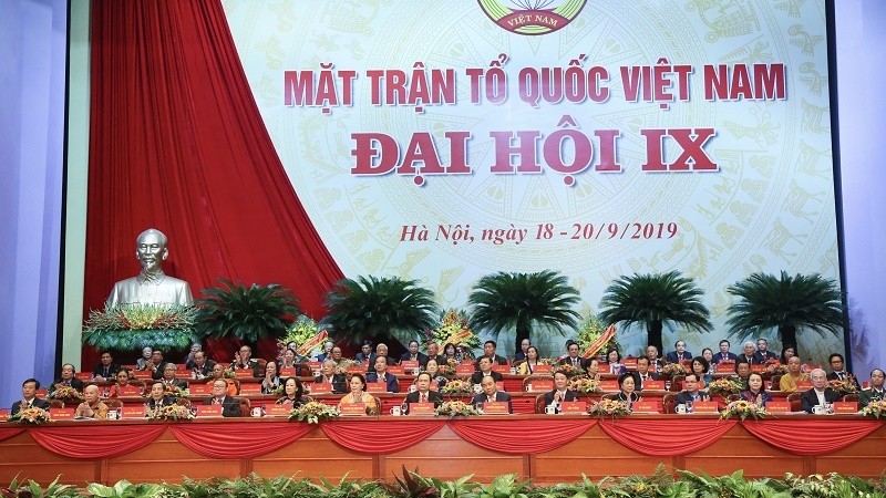 The opening ceremony of the 9th National Congress of the Vietnamese Fatherland Front (Photo: Duy Linh)
