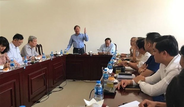 Vice Chairman of the Vietnam Association of Historical Sciences (VAHS), Dr. Nguyen Quang Hoc speaks at the press conference (Source: http://dangcongsan.vn)