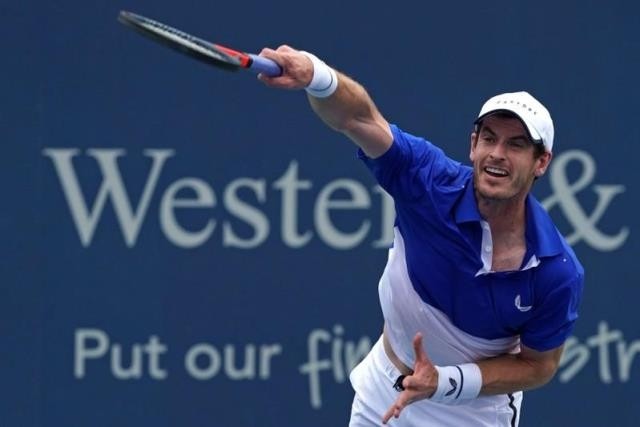 Andy Murray serves against Richard Gasquet during the Western and Southern Open tennis tournament at Lindner Family Tennis Centre. (Photo: USA TODAY Sports)