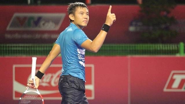 Ly Hoang Nam earns his biggest victory in his career so far as he beat Yan Bai, his highest ranked opponent so far, on October 5, 2019. (Photo: Vietnam Tennis Federation)