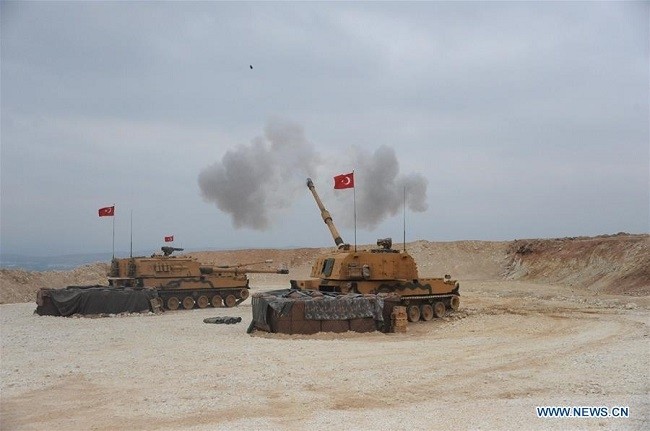 Photo released by Turkish Defense Ministry shows Turkish army launches a military operation into northern Syria on the Turkey-Syria border, on October 9, 2019. (Source: Xinhua)