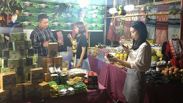Specialties of the northern province of Ha Giang on display at the event (Photo: VOV)