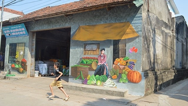 A mural painting in Chu Xa Village 
