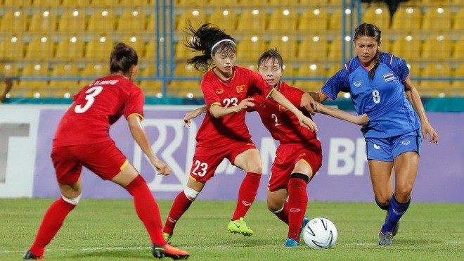 Vietnam (in red) have been drawn into the "group of death" in the final round of the 2020 Women's Olympic Football Asian Qualifiers.