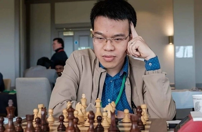 Grandmaster Le Quang Liem is now on a ten-game unbeaten run at the FIDE Grand Swiss 2019, including three wins and seven draws. (Photo: Chess.com)