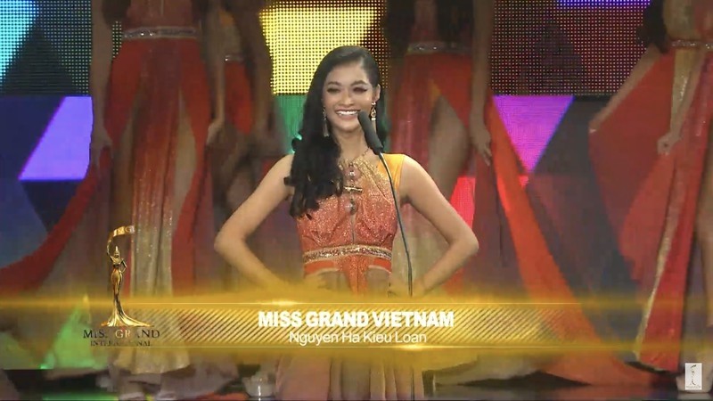 Kieu Loan took part in a range of activities during the Miss Grand International 2019 pageant, leaving a positive impression on both judges and viewers in the process. (Photo: VOV)