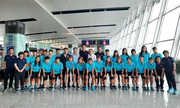 The Vietnamese women’s U19 team leave for Thailand on October 24. (Photo: VFF)