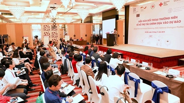 The Annual Forecast-based Financing National Dialogue Platform opens in Hanoi on November 4. (Photo: baonhandao.vn)