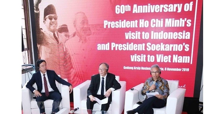 At the workshop on visits by President Ho Chi Minh and President Sukarno (Photo: VNA)