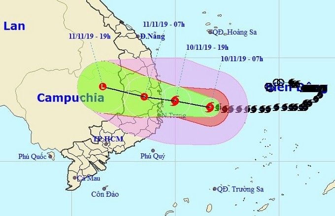 The projected path of Typhoon Nakri. (Photo: NHCMF)