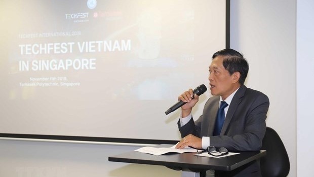 Deputy Minister of Science and Technology Tran Van Tung speaks at the event (Source: VNA)