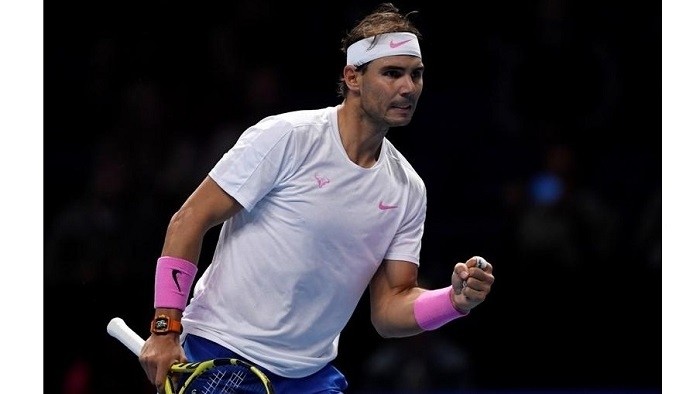 Tennis - ATP Finals - The O2, London, Britain - November 13, 2019   Spain's Rafael Nadal celebrates during his group stage match against Russia's Daniil Medvedev. (Photo: Action Images via Reuters)