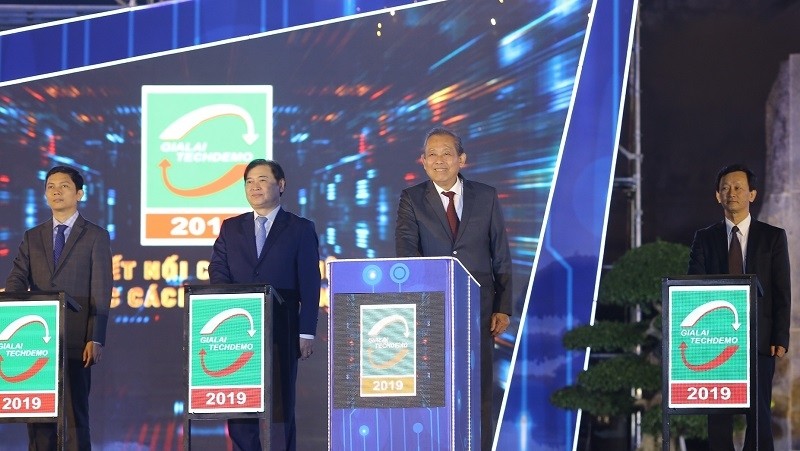 Deputy PM Truong Hoa Binh at the opening ceremony of TechDemo 2019 (Photo: VGP)