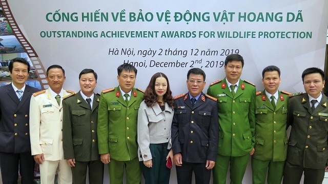 Law enforcement officials and teams honoured at the third Outstanding Achievement Awards for Wildlife Protection 2019. (Photo provided by ENV)