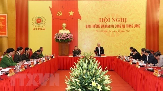 Party General Secretary and President Nguyen Phu Trong speaks at the conference. (Photo: VNA)