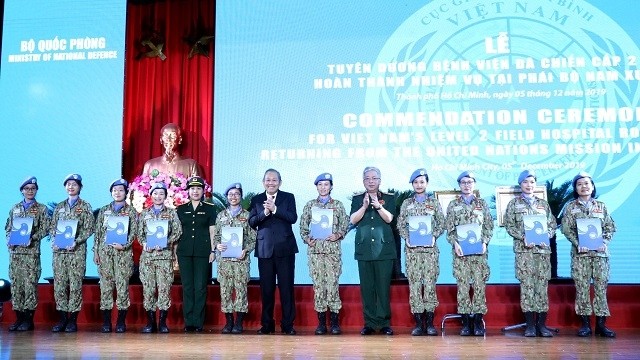 At the commendation ceremony. (Photo: VNA)