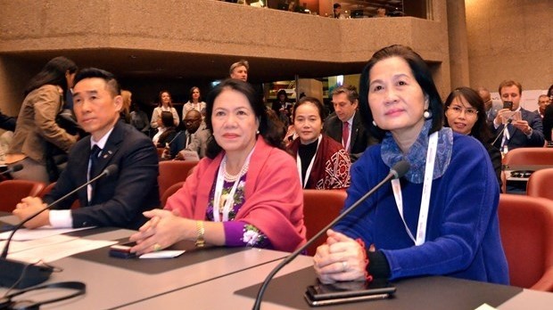 The Vietnamese delegation at the 22nd General Assembly of the International Federation of Red Cross and Red Crescent Societies (Photo: VNA)