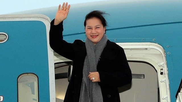 National Assembly Chairwoman Nguyen Thi Kim Ngan arrived in Kazan city, the Republic of Tatarstan, on December 8 afternoon. (Photo: VNA)
