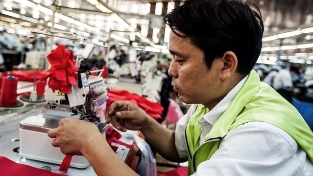 A garment worker under the Better Work programme.