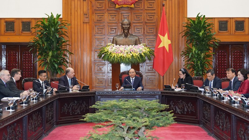 The meeting between Prime Minister Nguyen Xuan Phuc and the US-ASEAN Business Council delegation (Photo: VGP)