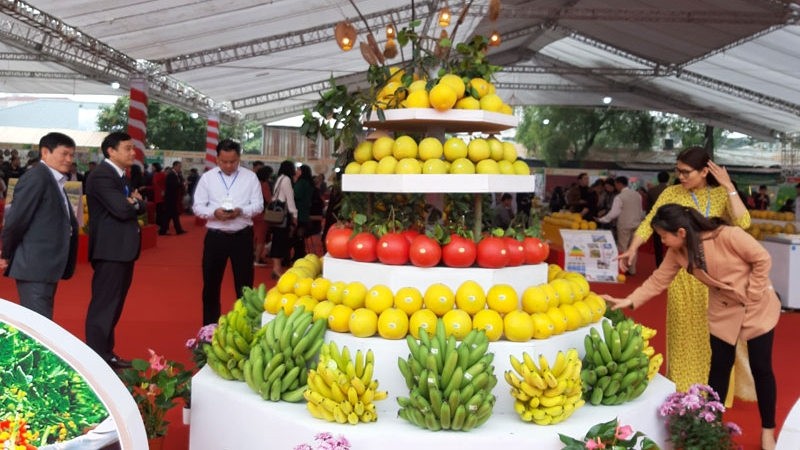 Agricultural products showcased at the festival. (Photo: hanoimoi)