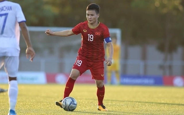 Quang Hai wears the captain armband during Vietnam U22s’ gold medal campaign in the recently-concluded SEA Games 2019 in the Philippines. (Photo: NDO/Minh Phu)