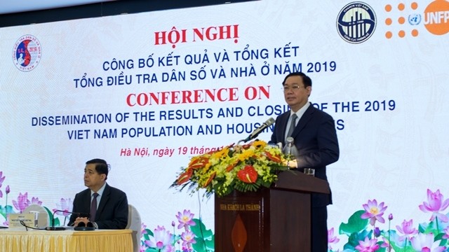 Deputy PM Vuong Dinh Hue speaks at the Conference on Dissemination of the Official Results and Closing of the 2019 Vietnam Population and Housing Census, held in Hanoi on December 19, 2019. (Photo: NDO/Trung Hung)