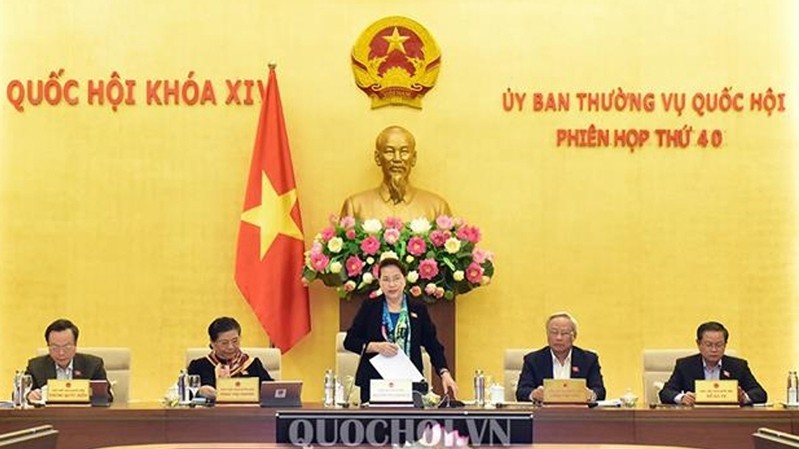 NA Chairwoman Nguyen Thi Kim Ngan speaks at the session. (Photo: quochoi.vn)