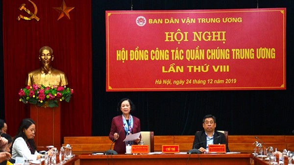 Politburo member Truong Thi Mai speaks at the conference. (Photo: danvan.vn) 