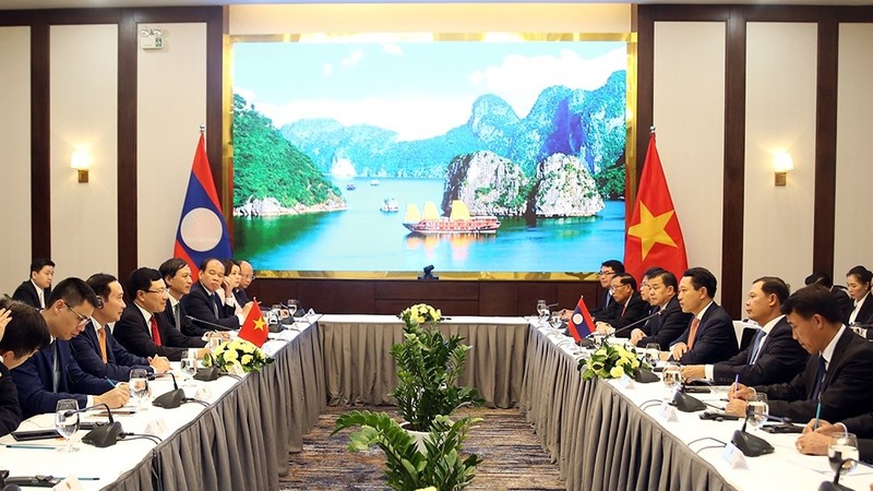 At the sixth Vietnam-Laos foreign ministerial-level consultation (Photo: VGP)