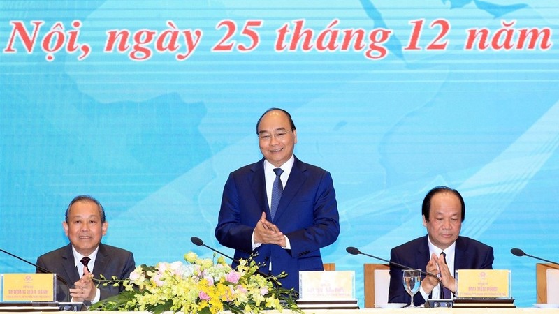 Prime Minister Nguyen Xuan Phuc attends the conference. (Photo: VNA)  