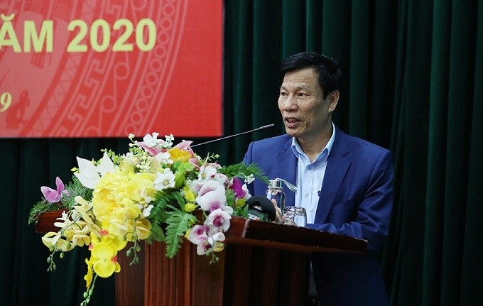 Minister of Culture, Sports and Tourism Nguyen Ngoc Thien speaks at the conference. 