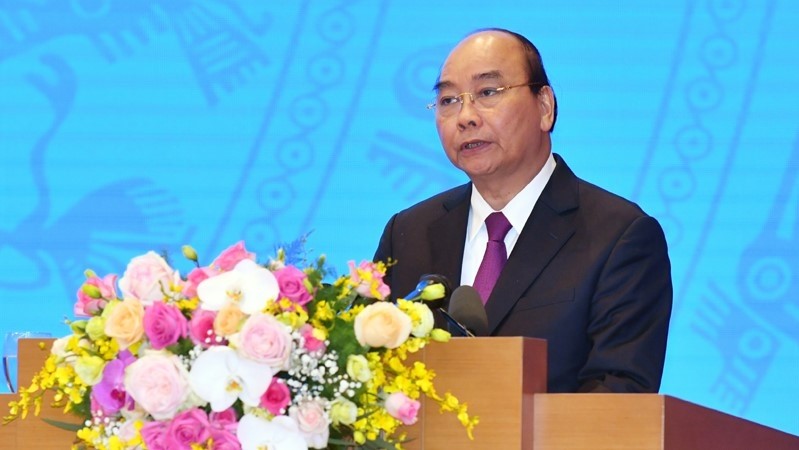 PM Nguyen Xuan Phuc speaking at the conference (Photo: NDO/TRAN HAI)