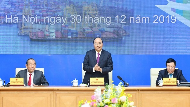 PM Nguyen Xuan Phuc speaking at the ceremony (Photo: NDO/TRAN HAI)