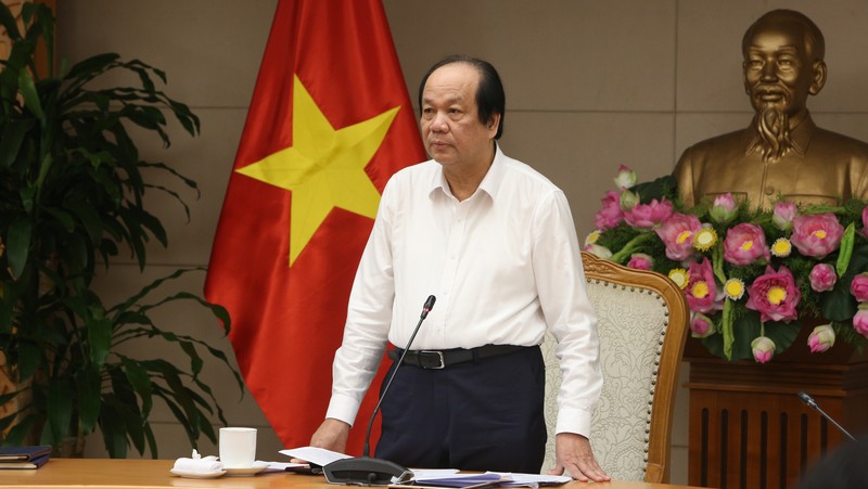 Minister and Chairman of the Government Office Mai Tien Dung speaking at the meeting. (Photo: VGP)