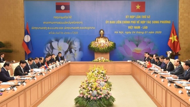 At the 42nd meeting of the Vietnam-Laos Intergovenrmental Committee (Photo: NDO/TRAN HAI)