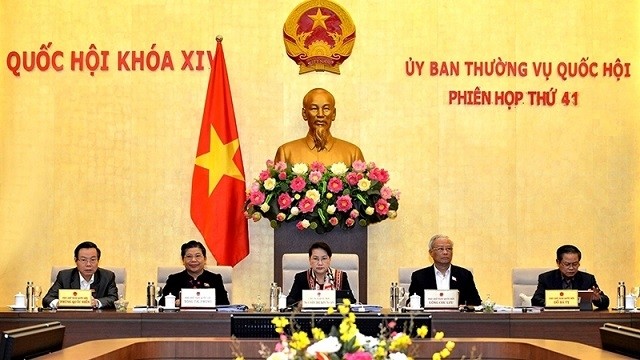 NA leaders at the 41st meeting of the NA Standing Committee. (Photo: NDO/Hoang Quynh)