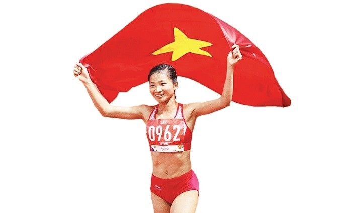 Vietnamese track and field star Nguyen Thi Oanh.