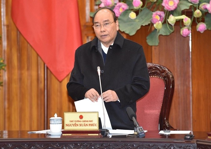 PM Nguyen Xuan Phuc speaks at the working session. (Photo: NDO/Tran Hai)