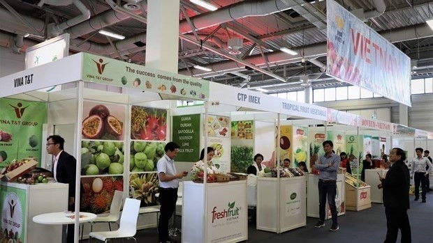 Vietnamese booths at the Fruit Logistica 2020 (Photo: VNA)