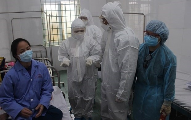 A patient is isolated at a hospital in Vinh Phuc province (Photo: VNA)