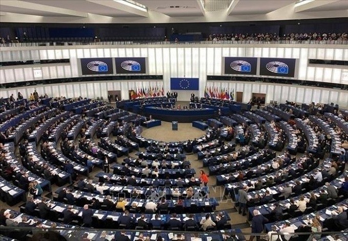A general view of the European Parliament's plenary session in Strasbourg, France on February 12. (Photo: VNA)
