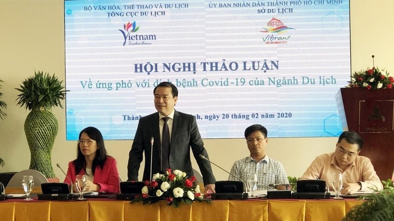 The VNAT's Deputy General Director Ha Van Sieu speaking at the conference (Photo: VNA)