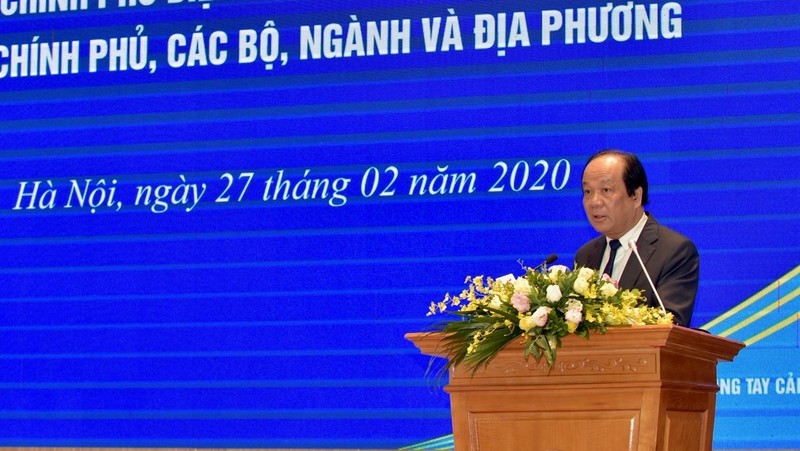 Minister and Chairman of the Government Office Mai Tien Dung speaking at the workshop (Photo: VGP)